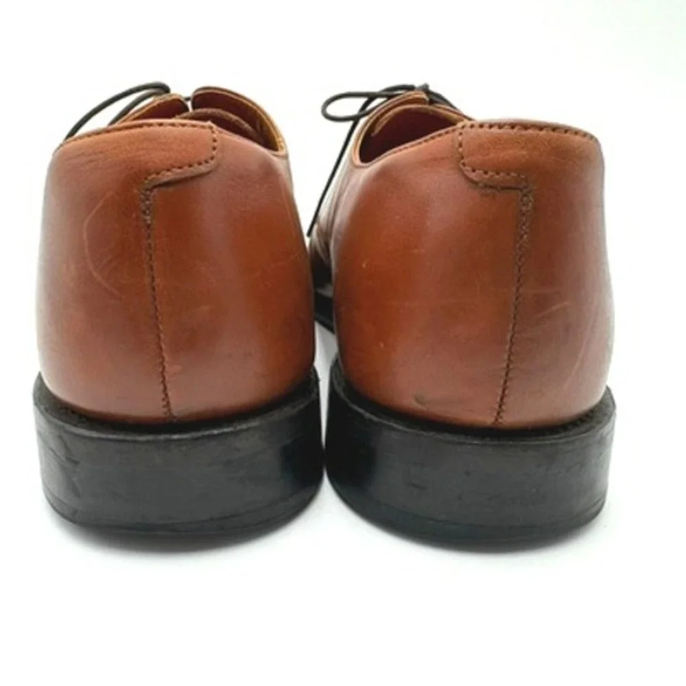 ANTHONY VEER Men's size 10.5 Hand Welt‎ Brown Leather Dress Shoes Laces